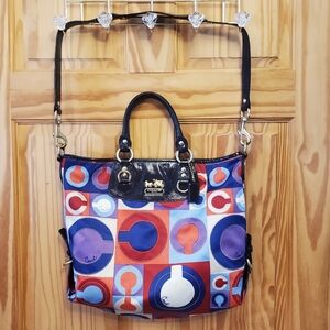 Coach Madison Op Art Julianne Shoulder Purse Bage Tote